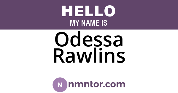 Odessa Rawlins
