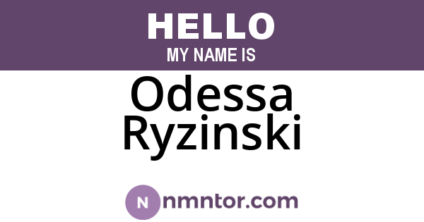 Odessa Ryzinski