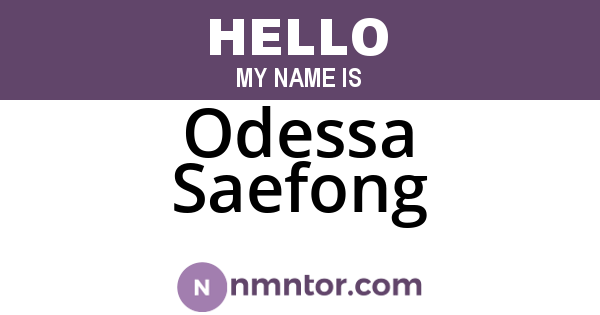 Odessa Saefong