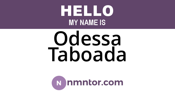 Odessa Taboada
