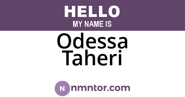 Odessa Taheri