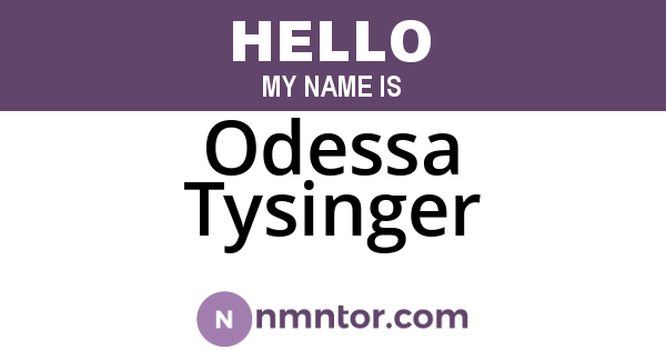 Odessa Tysinger