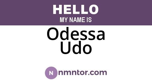 Odessa Udo