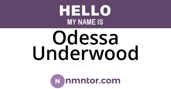 Odessa Underwood