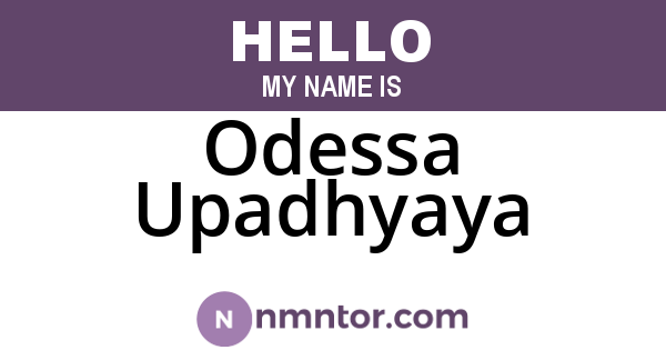 Odessa Upadhyaya