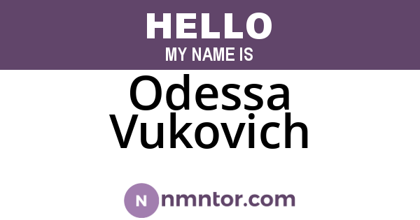 Odessa Vukovich