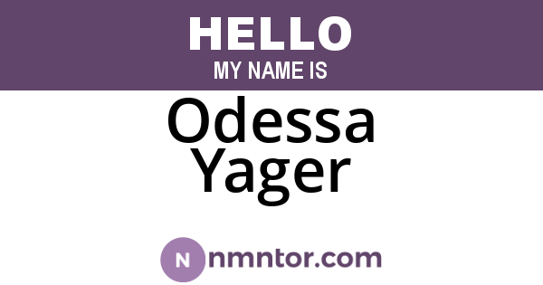 Odessa Yager
