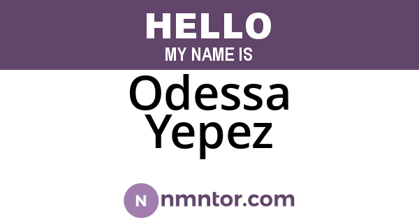 Odessa Yepez