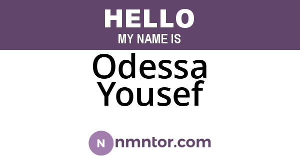 Odessa Yousef
