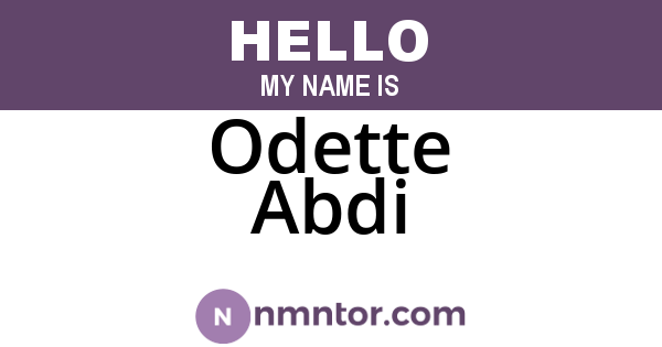 Odette Abdi