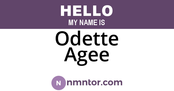 Odette Agee