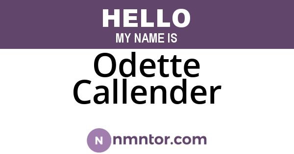 Odette Callender