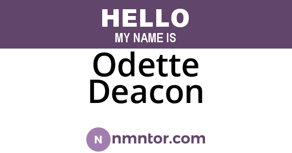 Odette Deacon