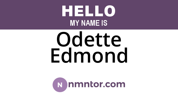 Odette Edmond