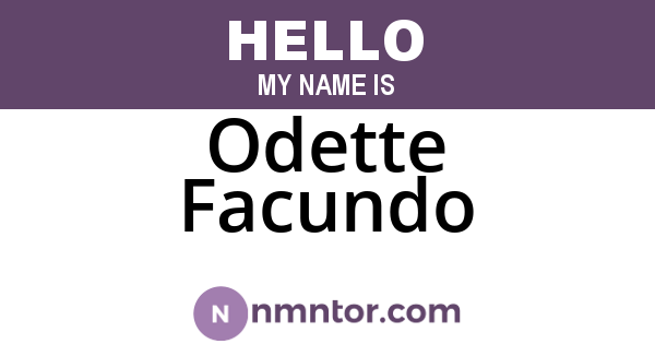 Odette Facundo