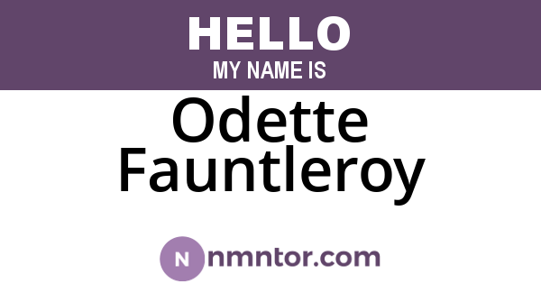 Odette Fauntleroy