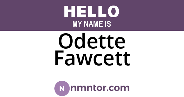 Odette Fawcett