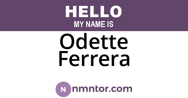 Odette Ferrera