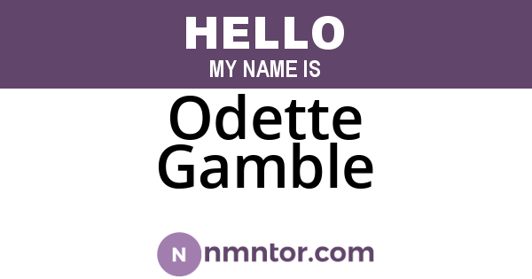 Odette Gamble