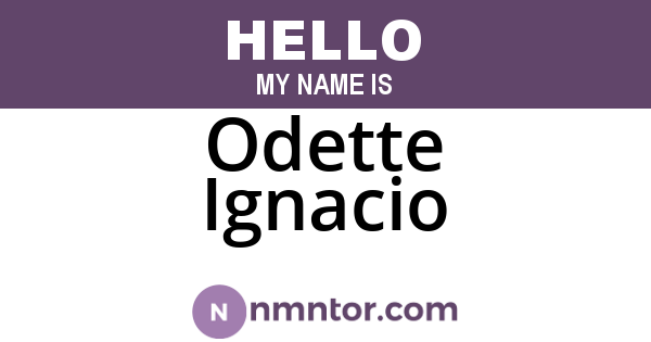 Odette Ignacio