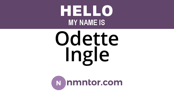 Odette Ingle