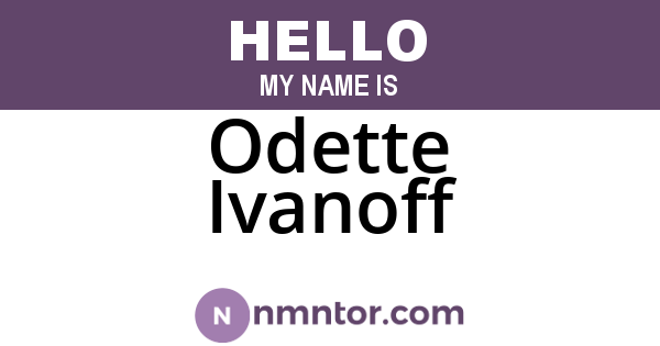 Odette Ivanoff