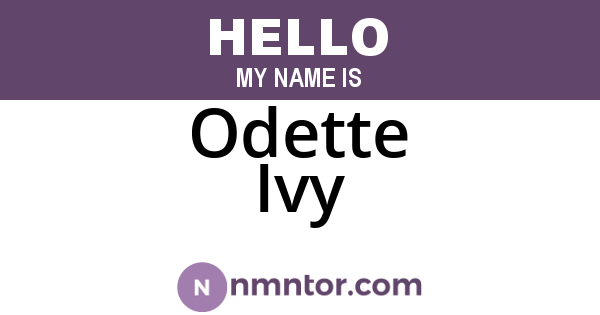 Odette Ivy