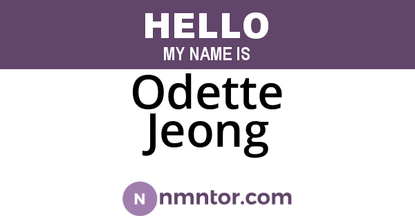 Odette Jeong