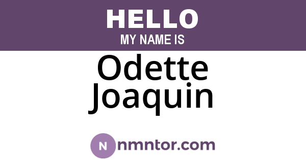 Odette Joaquin