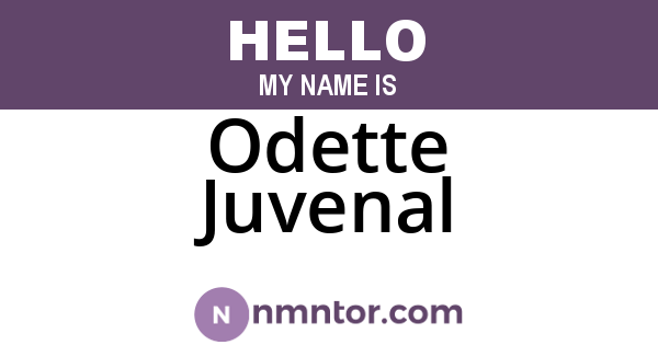 Odette Juvenal