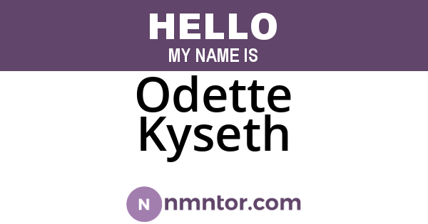 Odette Kyseth