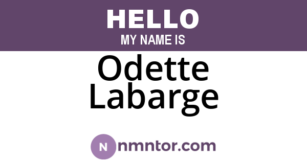 Odette Labarge