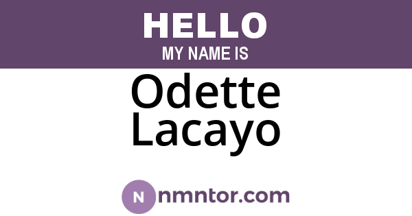 Odette Lacayo