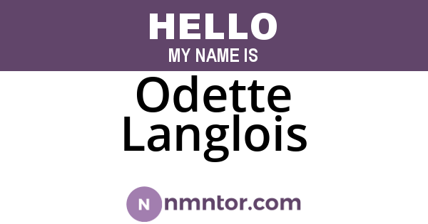 Odette Langlois