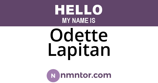 Odette Lapitan