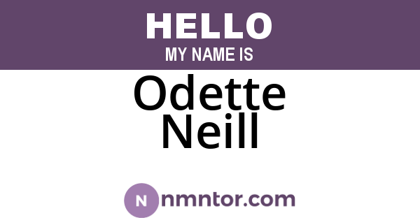 Odette Neill