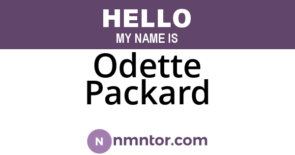 Odette Packard