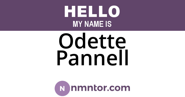 Odette Pannell