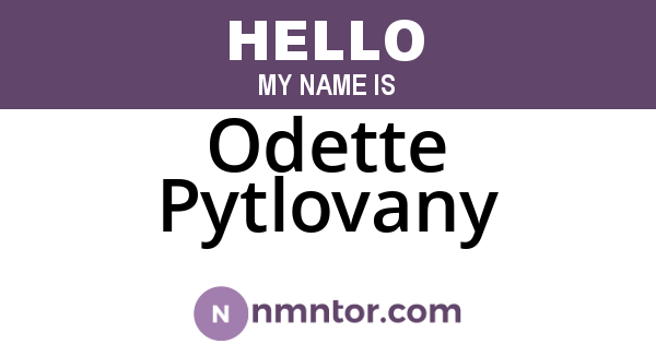 Odette Pytlovany