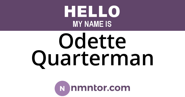 Odette Quarterman