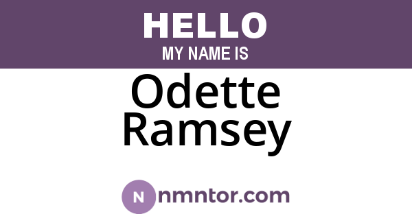 Odette Ramsey