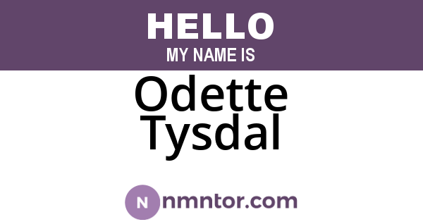 Odette Tysdal