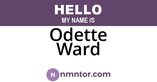 Odette Ward