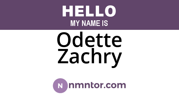 Odette Zachry