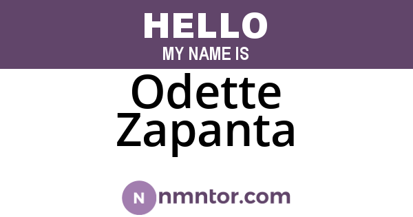 Odette Zapanta