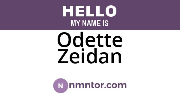 Odette Zeidan