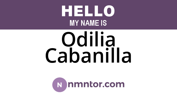 Odilia Cabanilla