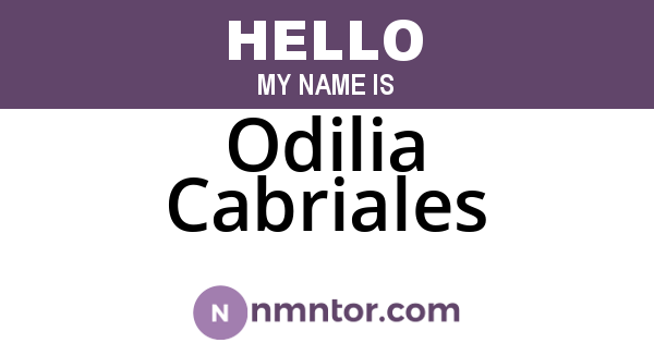 Odilia Cabriales