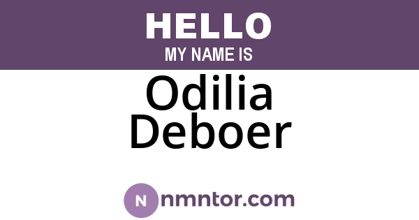 Odilia Deboer
