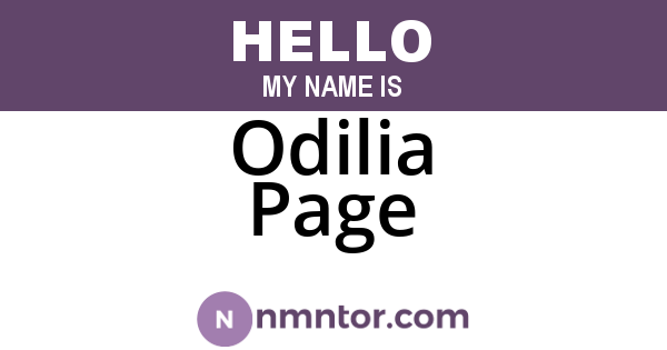 Odilia Page